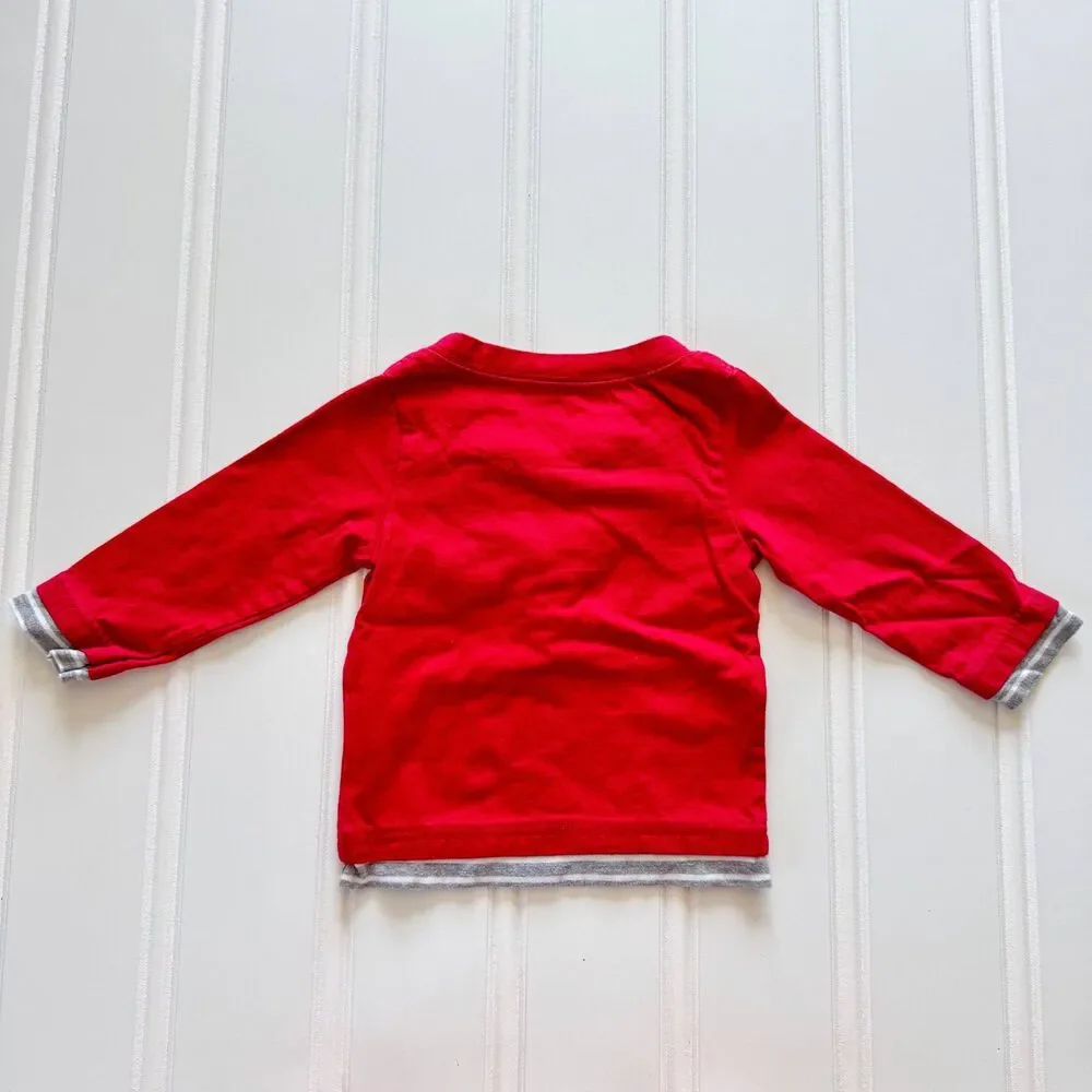 4/$10 - Children’s Place Toddler Boys Cotton Football Long Sleeve Shirt | 12-18